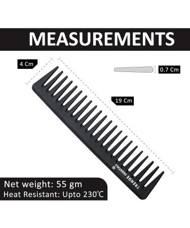 Trende Essentials Wide Tooth Comb 1 Pc - Detangler And Heat Resistant With Proper Ventilation-Especially Designed For Wet Curly Hair With Comfort Tactile Grip black - Buy Online on SooperMarket.com