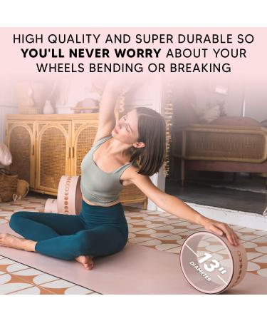 Large 13 inch Yoga Wheel for Back Pain Relief and Muscle Massage - Back Stretcher for Spine Stress Relief - Nude Moon Design - Buy Online on SooperMarket.com