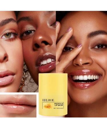 Propolis Lip Cerin Lip Balm Stick Honey Bee Lip Butter Hydrating Overnight Lip Balm & Mask Honey Bee Lip Balm Gentle Exfoliation 12 Hours Long-Lasting Moisture Lip Balm Repair Lip Balm for Dry Lips - Buy Online on SooperMarket.com