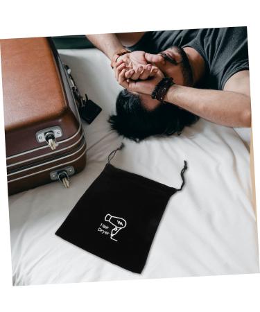 FOYTOKI 10 Pcs Storage Bag Cotton Hair Dryer Bag Hair Dryer Bags Storage Organizer Flocking Cloth Black - Buy Online on SooperMarket.com