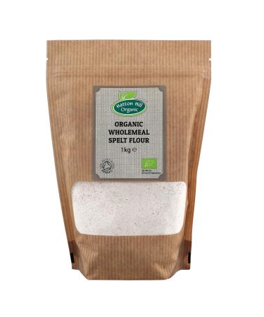 Organic Wholemeal Spelt Flour 1kg by Hatton Hill Organic - Free UK Delivery