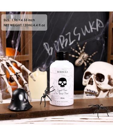 BOBISUKA White Face Body Paint - Washable Non-Toxic Makeup for Halloween Clown Skeleton Cosplay - Fast Drying Large 130ml Capacity - Buy Online on SooperMarket.com