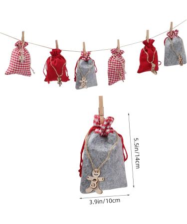 Cabilock DIY Advent Calendar 3 Sets Christmas Calendar Bag Calendars Xmas Candy Bags Drawstring Bags Number Storage Bags - Buy Online on SooperMarket.com