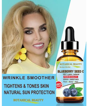 Buy 100% Pure Blueberry Seed Oil - Natural Virgin Unrefined Cold Pressed for Face Skin Body & Hair - Anti-Aging - 30ml - Buy Online on SooperMarket.com