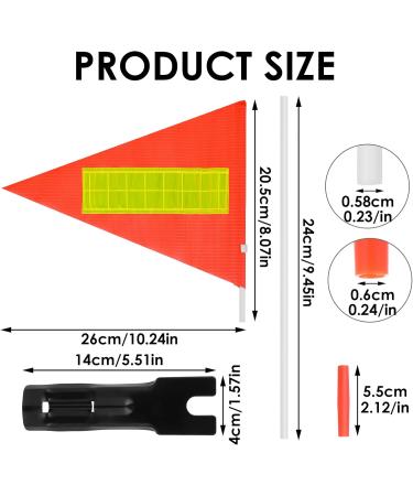 Buy GREVOSEA Reflective Bicycle Flag - 4 ft High Visibility Safety Flag for Children | Includes 5 Rods | Ideal for Outdoor Cycling - Buy Online on SooperMarket.com