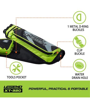 LEGEND XT320 Archery Quiver - Nylon Hip Quiver with 3 Arrow Tubes - Adjustable Waist Belt - Right Handed Green - Buy Online on SooperMarket.com