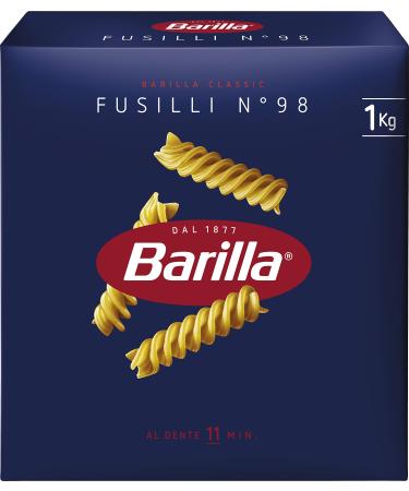 Barilla Pasta Classic Fusilli n.98 made from high quality durum wheat always al dente 1 kg