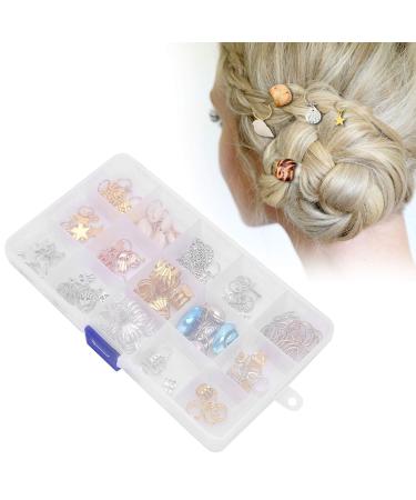 Shop DIY Hair Braid Rings - Snowflake Leaves Pendant Dreadlocks Jewelry Accessories for Unique Hair Styles - Buy Online on SooperMarket.com