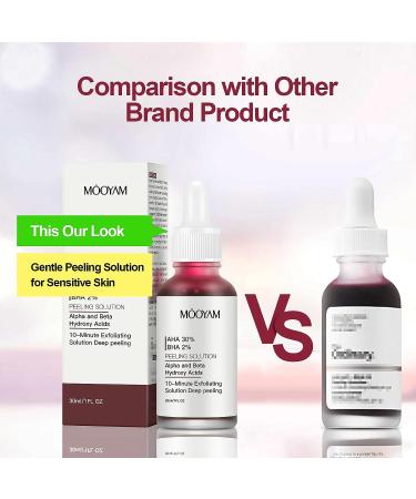 AHA 30% + BHA 2% Peeling Solution - Anti-Acne Serum & Chemical Peel for Face | BHA Liquid Exfoliant for Blemishes & Wrinkles - 1 Floz - Buy Online on SooperMarket.com