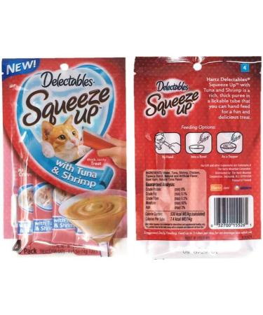 Hartz Delectables Squeeze Up Cat Treats Bundle - 3 Flavor Pouches (2.0 oz Each) - Tuna & Shrimp - Buy Online on SooperMarket.com