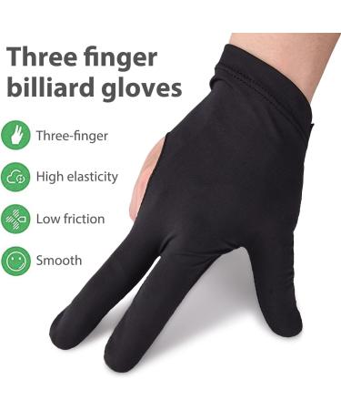 TOBWOLF 20PCS Pool Gloves - Nylon 3 Fingers Billiard Gloves for Left & Right Hand - Breathable Elastic Cue Gloves for Men and Women - Buy Online on SooperMarket.com