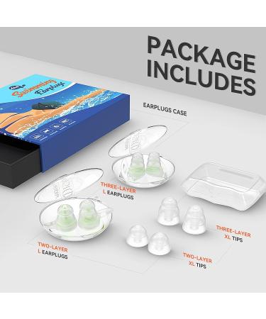 Dison Swimming Ear Plugs - Silicone Waterproof Earplugs for Adults - Green - Buy Online on SooperMarket.com