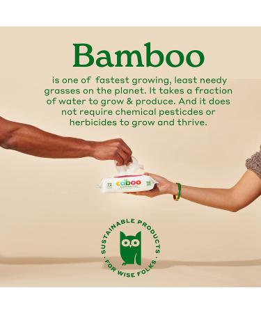 Caboo Tree-Free Bamboo Baby Wipes - 216 Count, Unscented, Eco-Friendly & Gentle for Sensitive Skin - 3 Travel Packs, Resealable Tabs - Buy Online on SooperMarket.com