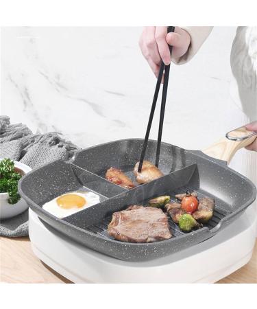 DELURA Saucepan Multi-Purpose Durable Frying Pan 3-in-1 Steak Breakfast Skillets Omelet Saucepan Cooking Pot Kitchen Cookware Utensils Pot - Buy Online on SooperMarket.com