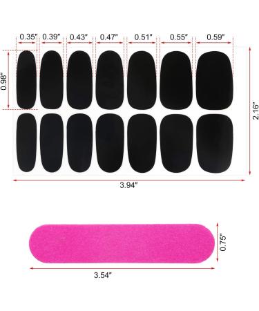 8 Sheets Solid Color Full Wraps Nail Stickers with Nail File MWOOT Self-Adhesive Nail Art Polish Stickers Strips Nail Wraps Decals for DIY Manicure Tips Decoration - Buy Online on SooperMarket.com