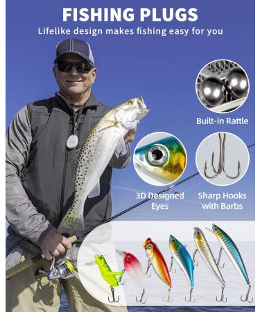 GOANDO 380 Pcs Freshwater Fishing Lures Kit - Bass, Trout, Salmon Bait Tackle Box with Spoon Lures, Worms, Crankbait, Jigs, Hooks - Fishing Accessories Set - Buy Online on SooperMarket.com