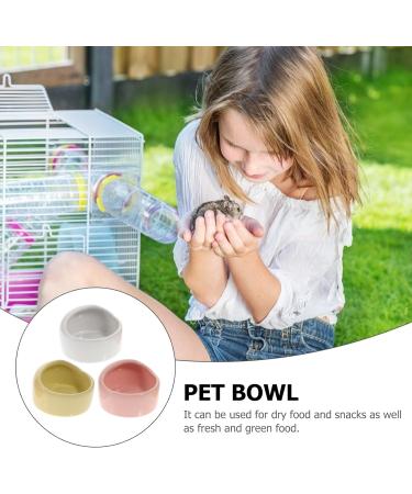 Balacoo Hamster Feeding Bowls- 3Pcs Pet Water Dispenser Ceramic Animal Dishes Food and Water Water Bowl for Mouse Dog (Random Color) - Buy Online on SooperMarket.com