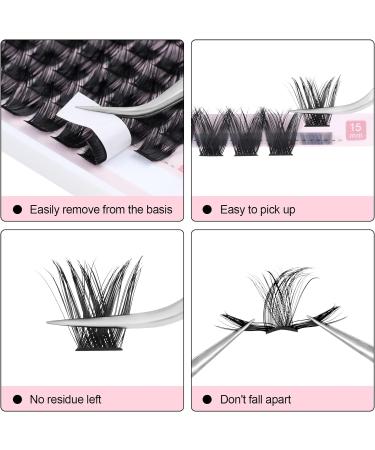 144Pcs Individual Cluster Lashes D Curl 14mm - Soft Natural False Eyelashes for DIY Eyelash Extensions at Home - Pack of 1 - Buy Online on SooperMarket.com
