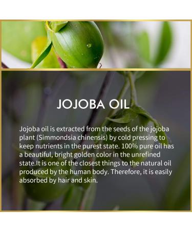 Organic Jojoba Oil 100% Pure | Cold Pressed Multi-Purpose Carrier Oil for Hair Face Skin and Beard - 1 Fl Oz (30ML - Buy Online on SooperMarket.com