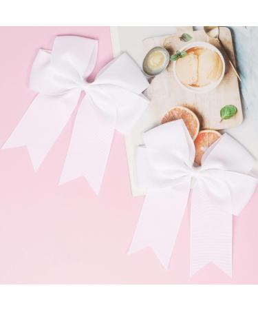 2 Pack 6 inch Bow Hair Clips Large Hair Bow Hair Barrette Clips for Women Girls White Hair Bow for Women - Buy Online on SooperMarket.com