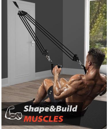 Ezona 200lbs Resistance Bands Set for Men and Women - Heavy Exercise Bands with Handles, Door Anchor, Ankle Straps - Home Gym, Yoga, Physical Therapy - Buy Online on SooperMarket.com