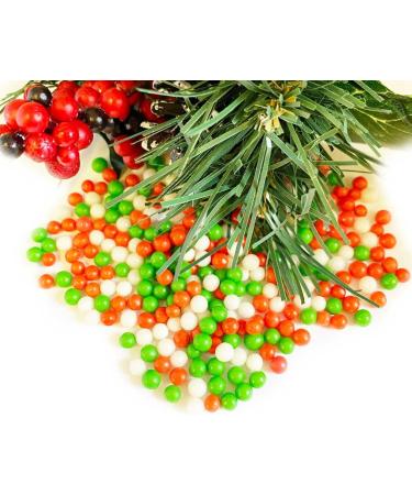 Twist Ingredients - Christmas 4mm Polished Pearls 1kg. Red Green and White polished sugar pearls ideal for all of your festive cakes and bakes. A real showstopper (Christmas 4mm polished) Xmas 4mm polished - Buy Online on SooperMarket.com