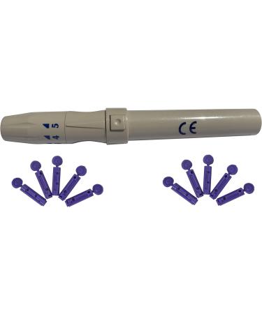 Lancing Device with 100 Lancets for Diabetes Blood Testing - Non-Diabetic Option - Buy Online on SooperMarket.com