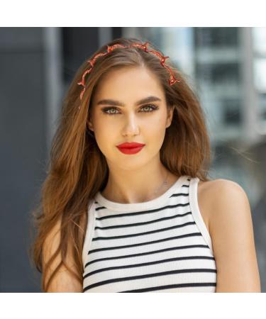 Toothed Headband Braid Tool | Fashion Headband With Clips Professional Toothed Headband Braid Tool For Effortless Styling And Secure Hold For Women Girls Red - Buy Online on SooperMarket.com