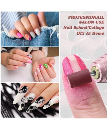 Subay 100Pcs 180 Grit Fine Sanding Bands for Nail Drill - Electric Nail Files for Acrylic Nails, Gel Manicures, and Pedicure - Silver - Buy Online on SooperMarket.com