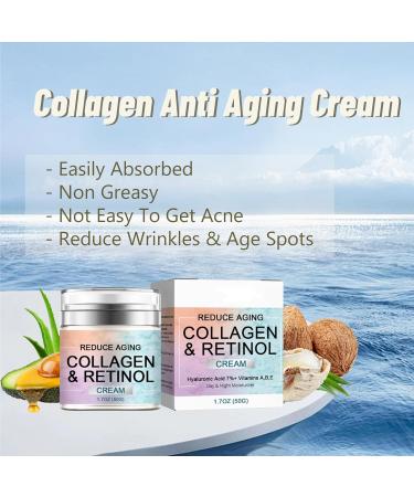 Collagen Retinol Face Cream Face Care Moisturiser For Women Anti-Aging Hyaluronic Acid Face Moisturiser Acne Redness Reducing Face Cream Hydrating Face Cream Face Cream For Mature Skin - Buy Online on SooperMarket.com