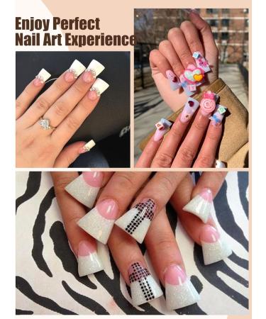 Deciniee Duck Nail Tips 550Pcs Clear False Nails 11 Sizes | Acrylic French Duck Feet Style Manicure Nail Art Salon DIY - Buy Online on SooperMarket.com