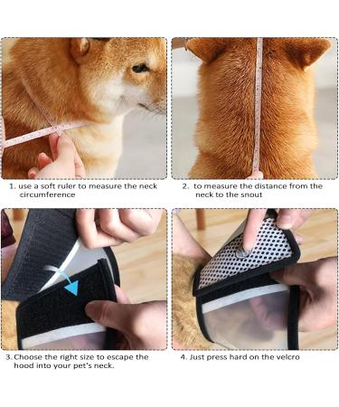Mesybveo Adjustable Dog Collar & Cat Cone - 2 Piece Break for Dogs Lightweight Comfort Pet Funnel (18-27cm) - Buy Online on SooperMarket.com