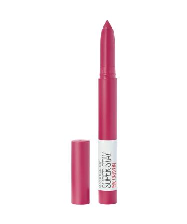 Maybelline SuperStay Ink Crayon Matte Longwear Lipstick With Built-in Sharpener  Treat Yourself  0.04 Ounce
