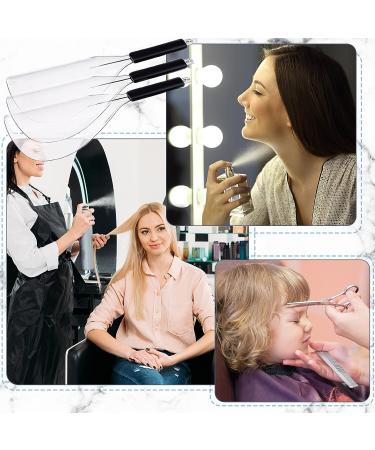 Noverlife 3PCS Barber Salon Face Shield with Sponge Handle - Reusable Clear Hair Spray Face Protector for Hairdressing & Makeup - Buy Online on SooperMarket.com