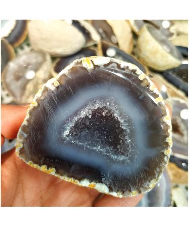 Natural Original Raw Agate Crystal Geode Cutting Hole Feng Shui Decor Stone Specimen Craft Collectibles Stone Collection (Size : 200-250g a Piece) - Buy Online on SooperMarket.com