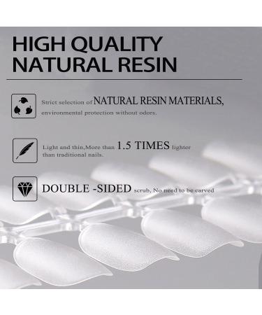 360pcs Clear Short Square Gel False Nail Tips - Full Cover for Salon or DIY Nail Extension - 15 Sizes - Buy Online on SooperMarket.com