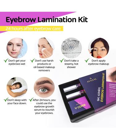 Professional Eyebrow Lamination Kit | DIY Brow Lift at Home | Instant Results | Fuller & Thicker Brows for 6 Weeks | Includes Brow Gel, Brush, and Micro Brushes - Buy Online on SooperMarket.com