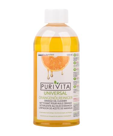 Purivita - orange -oil clean concentrate 500 ml - high -energy environmentally friendly universal cleaner vegan - orange -clean concentrate with fresh fragrance