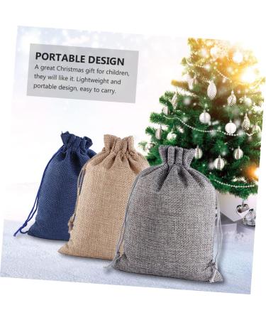 OATIPHO Santa Bags 1 Set Christmas Bag Candy Favor Bags Chrismas Bags Cotton and Linen Bag Christmas Tree 14X10X1cm Assorted Color 01 - Buy Online on SooperMarket.com