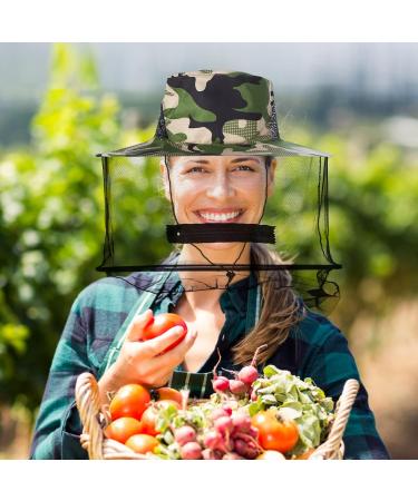 4 Pcs Camouflage Beekeeping Beekeeper Anti-Mosquito Bee Bug Insect Fly Mask Cap Hat with Head Net Mesh Face Protection Outdoor Fishing Equipment - Buy Online on SooperMarket.com