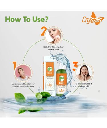 Buy Crysalis Basil Floral Water for Skincare - 3.38 Fl Oz (100ml) | Organic & Refreshing Herbal Hydration - International Shipping Available - Buy Online on SooperMarket.com