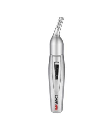ConairMAN All-in-One Personal Trimmer for Men for Neckline and Eyebrow Hair Trimmer 3 piece Men's Grooming Kit Battery-Powered Silver/Black 1 Count (Pack of 1)