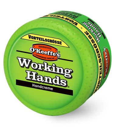 O'Keffe's Working Hands 193g Tiegel - Hand cream for extremely dry cracked hands immediately increases the moisture content forms a protective layer and prevents moisture loss unparked 196 g (1 Pack)