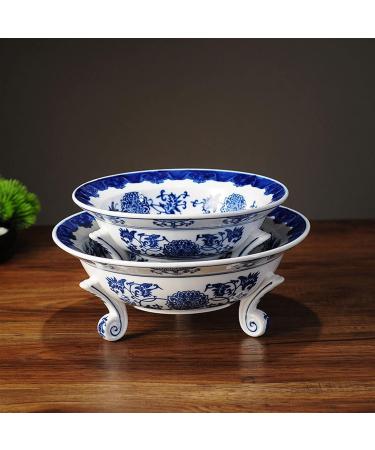 Fruit Basket Bowl Fruit Bowl New Chinese Style Round Ceramic Fruit Plate Home Living Room Kitchen Decoration Retro Porcelain Fruit Dish Candy Bowl Fruit Bowls (Size : C) - Buy Online on SooperMarket.com