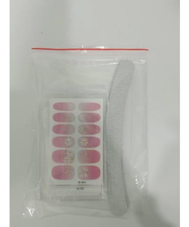 22 Sheets Pure Color Shine Flower Nail Polish Stickers with File - Nail Art Decals for Women & Girls - Buy Online on SooperMarket.com