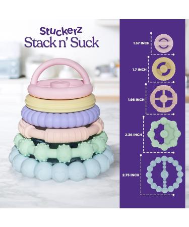 Silicone Stacking Toy for Teething | Fun & Interactive Developmental Toy (Pastel 1) - Buy Online on SooperMarket.com