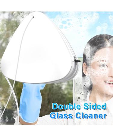 HUSHUI Double Sided Glass Cleaner Time Saving Versatile Triangle Shape Magnetic Window Wiper Tool for Home (18-30) 18-30 1 count (Pack of 1) - Buy Online on SooperMarket.com