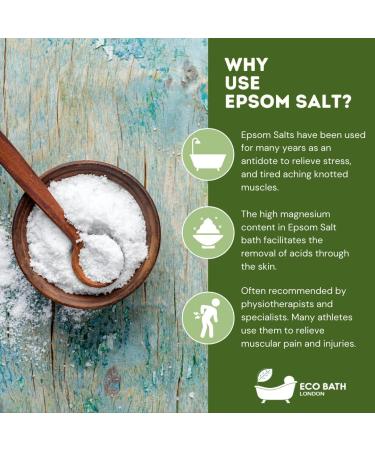Eco Bath London Uplifting Epsom Salt Bath Soak with Frankincense and Mandarin Essential Oils - 1kg Tube - Buy Online on SooperMarket.com