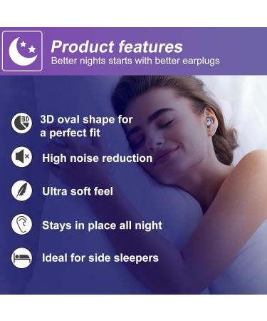 Reusable Soft Silicone Ear Plugs for Sleeping & Noise Cancelling - Blue - Buy Online on SooperMarket.com