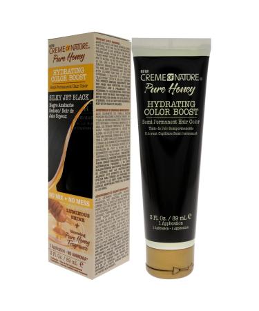 Creme of Nature Pure Honey Hydrating Color Boost - Silky Jet Black Semi-Permanent Hair Color 3 oz | Unisex International Shipping - Buy Online on SooperMarket.com